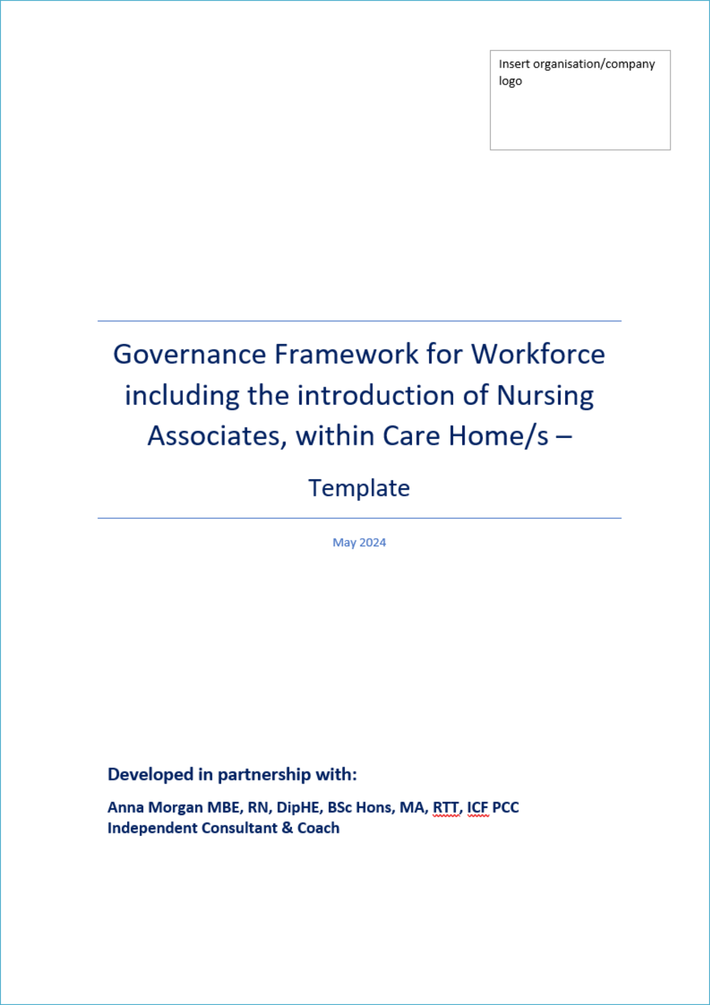 Governance Framework Template